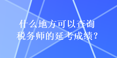 什么地方可以查询税务师的延考成绩？
