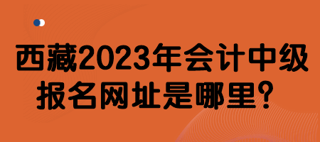 西藏2023年会计中级报名网址是哪里？