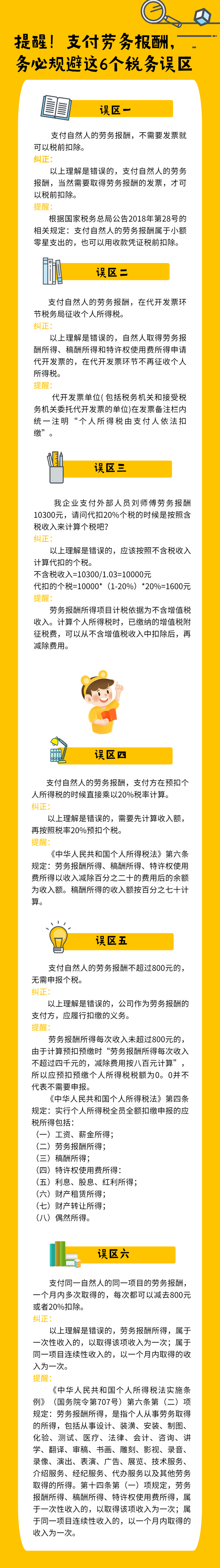 支付劳务报酬的6个误区