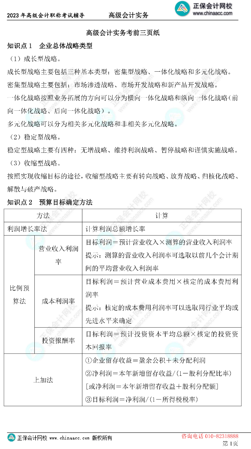 太及时了!2023高会考前三页纸!再抢10分! 太及时了!2023高会考前三页纸!再抢10分!