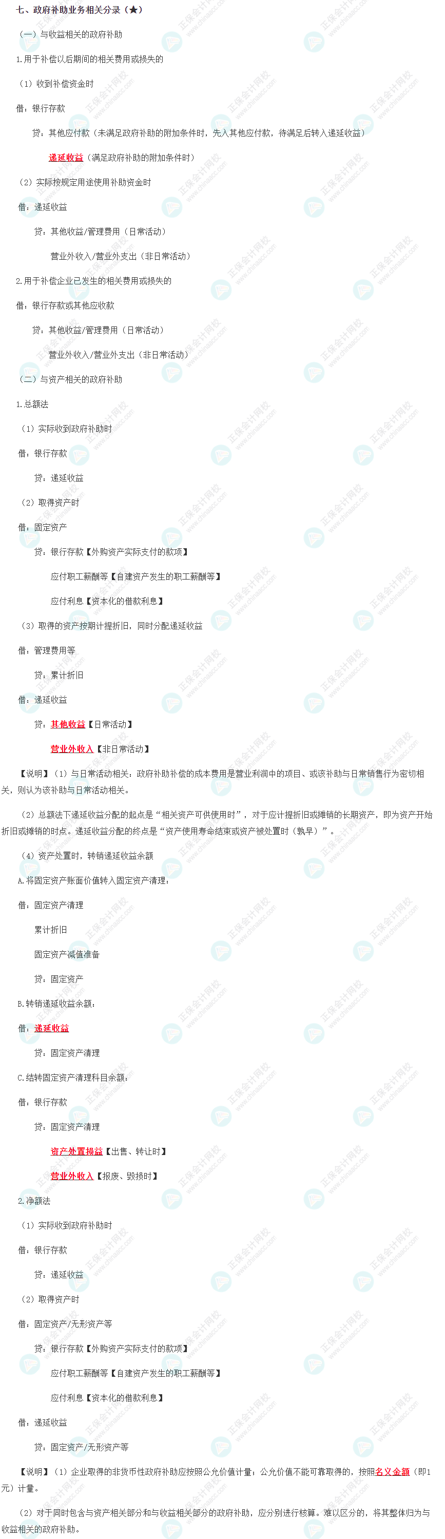 政府补助业务相关分录 政府补助业务相关分录