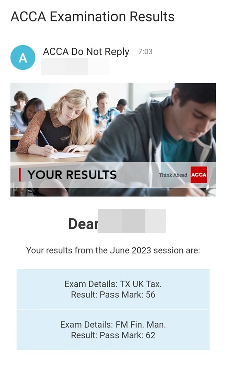 2023年6月ACCA成绩公布 网校学员捷报频传! 2023年6月ACCA成绩公布 网校学员捷报频传!