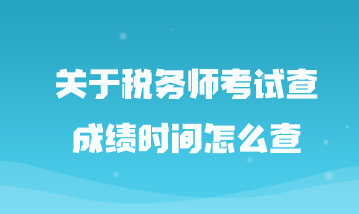 关于税务师考试查成绩时间怎么查