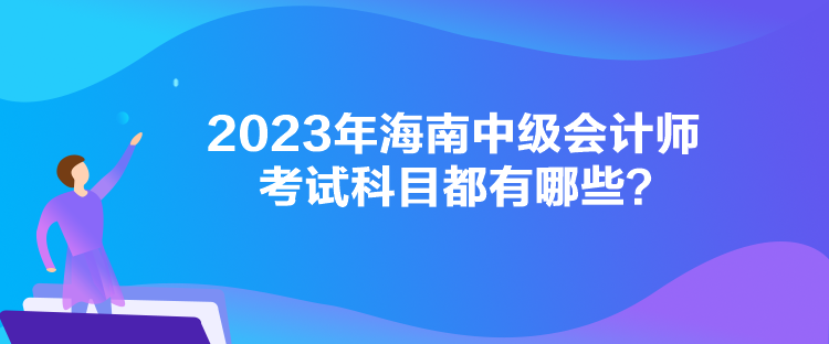 2023年海南中级会计师考试科目都有哪些？