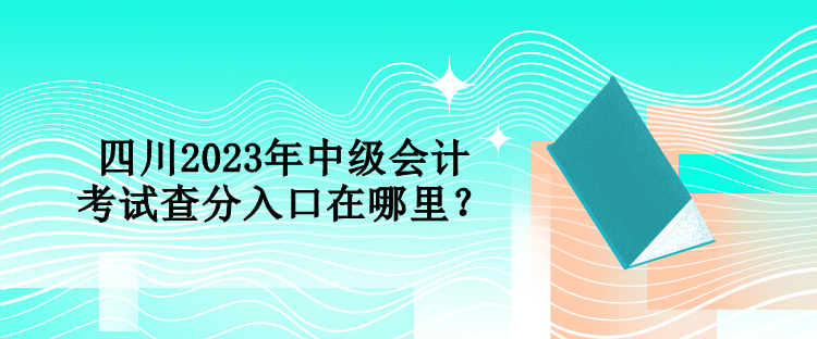 四川2023年中级会计考试查分入口在哪里？