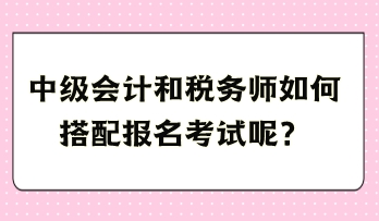 中级会计和税务师如何搭配报名考试呢？