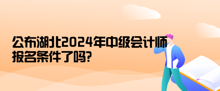 公布湖北2024年中级会计师报名条件了吗？