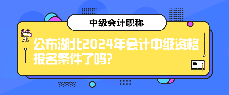公布湖北2024年会计中级资格报名条件了吗？