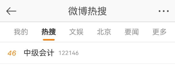 “中级会计”冲上热搜!考生可是太想知道自己成绩了! “中级会计”冲上热搜!考生可是太想知道自己成绩了!