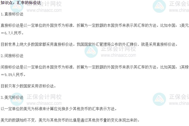 2023初级经济师《金融》高频考点：汇率的标价法
