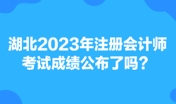 湖北2023年注册会计师考试成绩公布了吗？