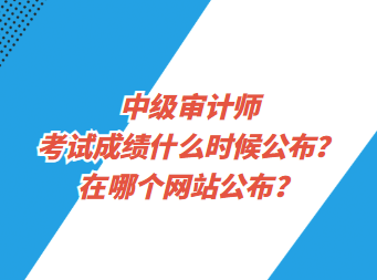 中级审计师考试成绩什么时候公布？在哪个网站公布？
