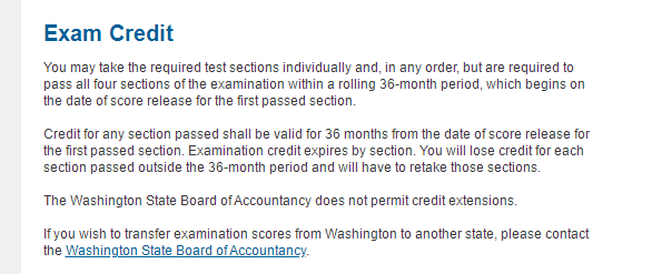 华盛顿发布通知需要36个月考过四科！