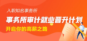 事务所审计就业晋升计划