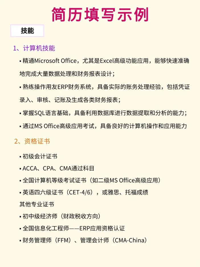 求职简历填写示例 求职简历填写示例