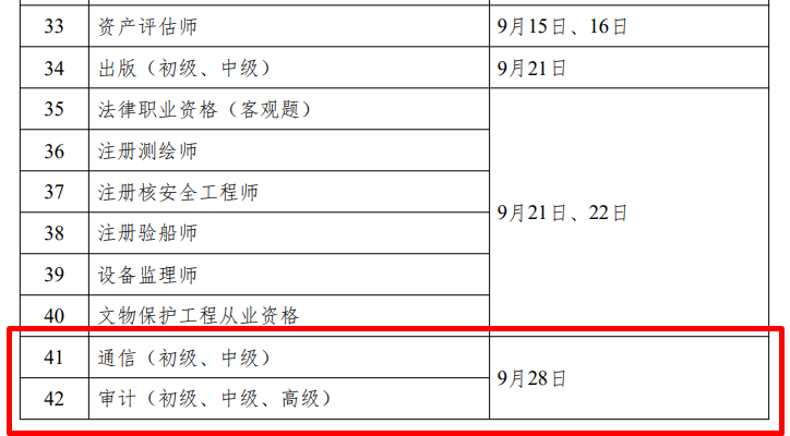 2024年审计师考试时间 2024年审计师考试时间