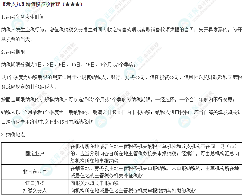 2024年注会《税法》第2章高频考点9