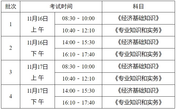 考试时间 考试时间