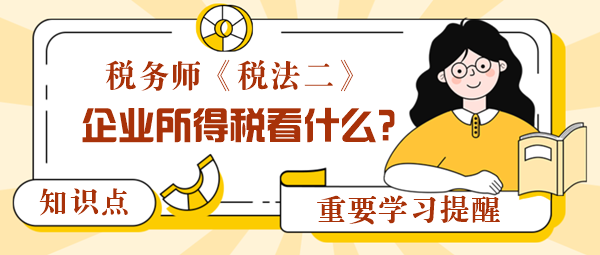 2024税务师《税法二》企业所得税重要知识点及学习提醒 2024税务师《税法二》企业所得税重要知识点及学习提醒