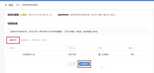 申报以及更正财务报表信息 申报以及更正财务报表信息