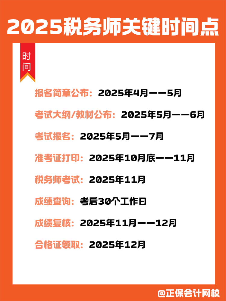 税务师备考知多少？关键时间点！