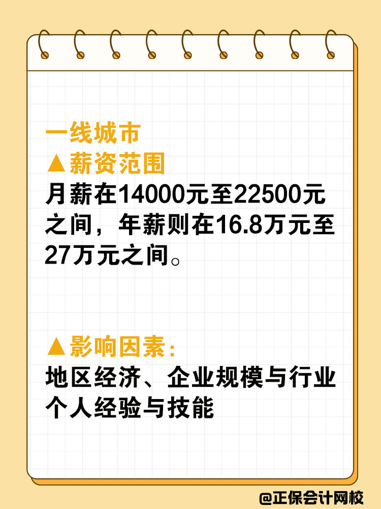 中级会计证书持有者在不同城市的薪资待遇