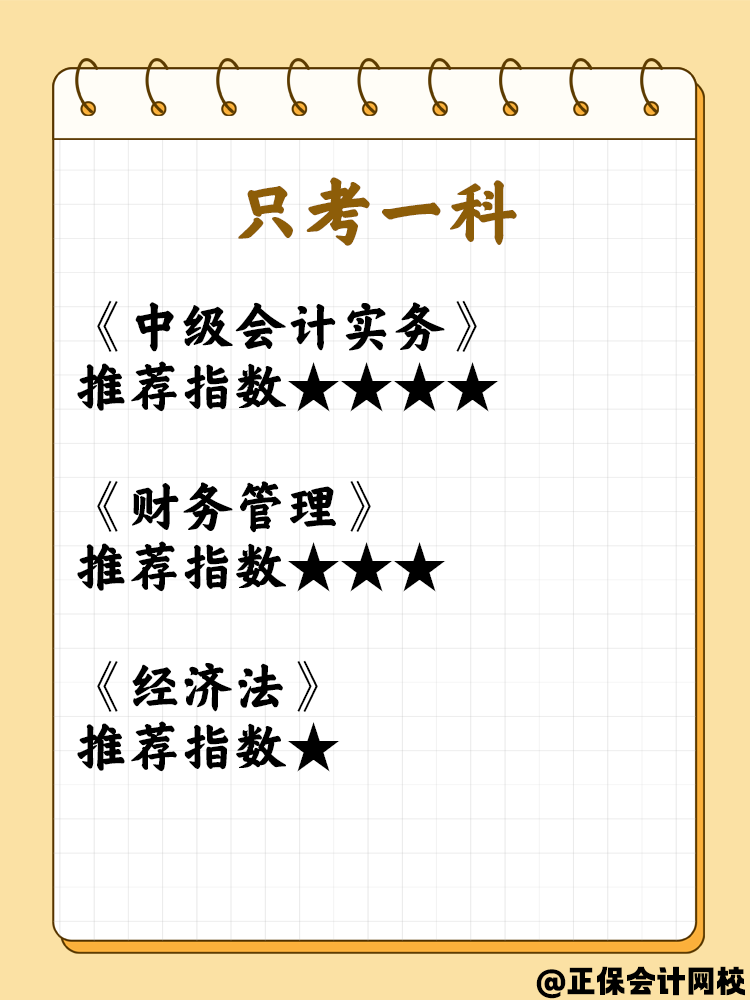 第一次报考中级会计考试 科目如何选择? 第一次报考中级会计考试 科目如何选择?