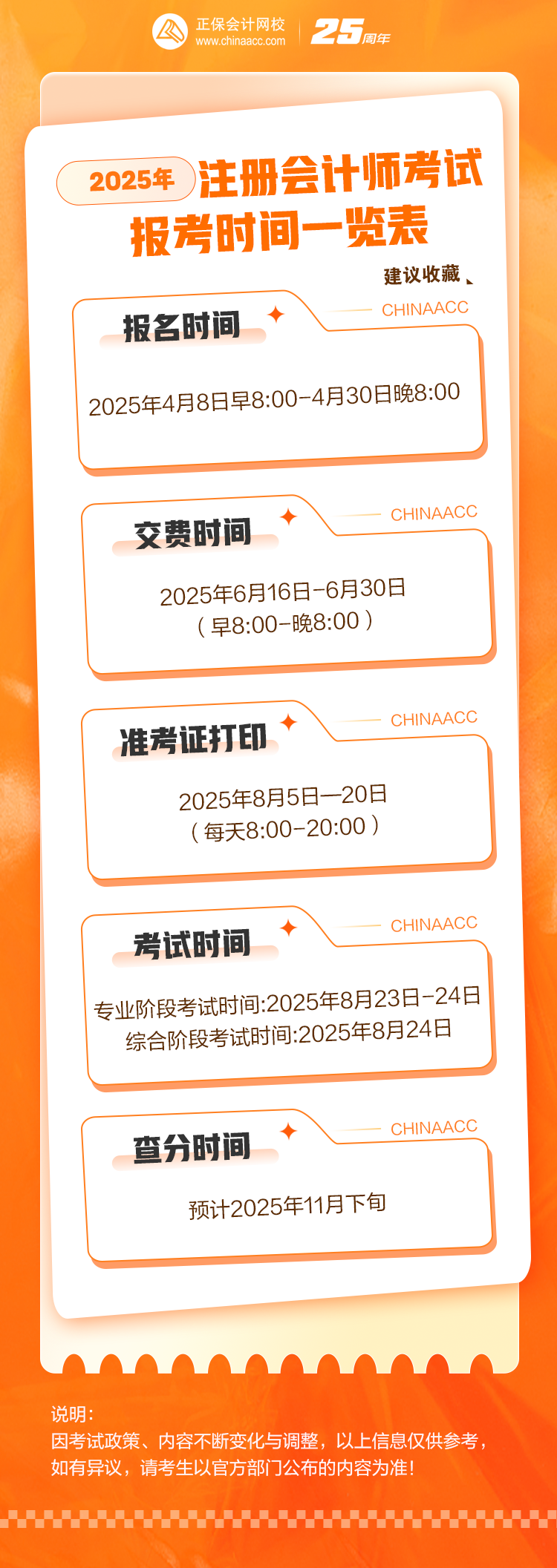 注会报名时间表