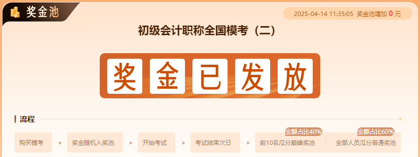 2025年初级会计第二次万人模考巅峰奖池中奖学员名单出炉~