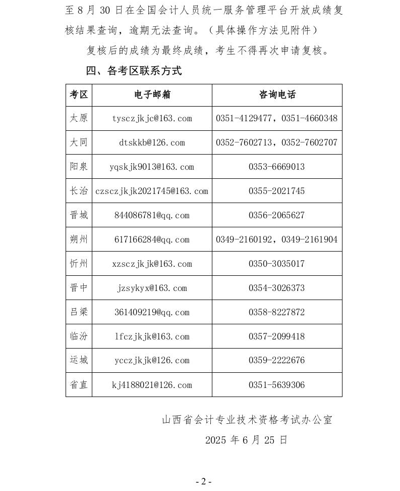 山西初级成绩公布相关事项公告1