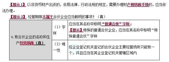 普通合伙企业的设立条件1