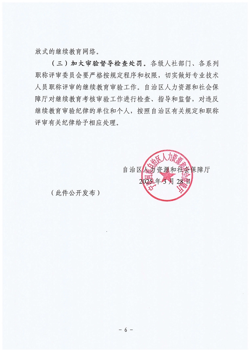 关于做好专业技术人员继续教育工作的通知6