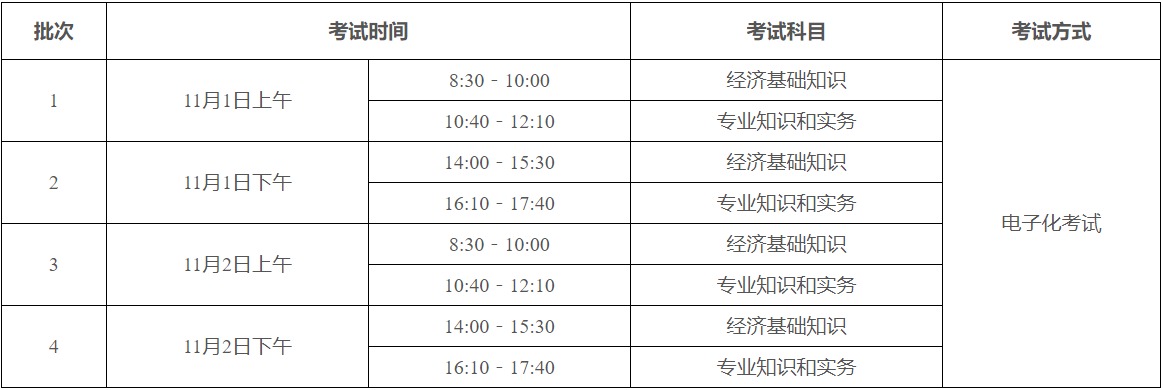 考试安排 考试安排