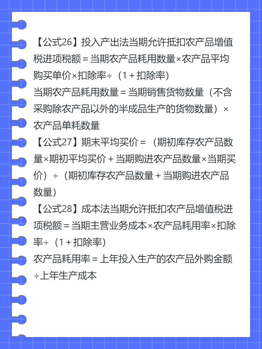 税法一87条必背公式（21-30）