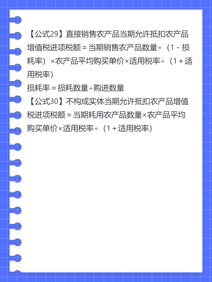 税法一87条必背公式（21-30）