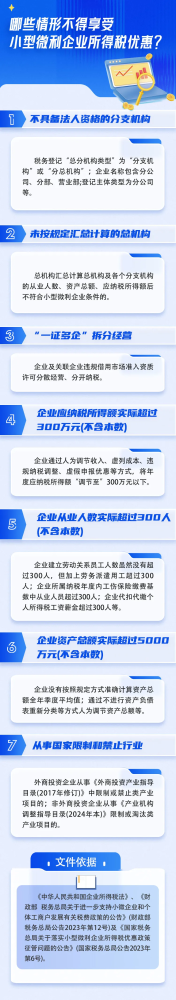 哪些情形不得享受小型微利企业所得税优惠？