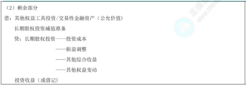 公允价值计量与权益法的转换2