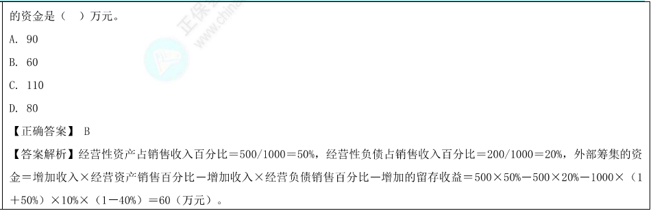 销售百分比法题目1