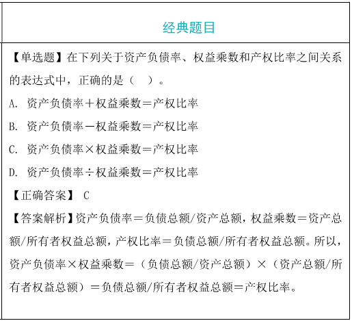 偿债能力分析题目