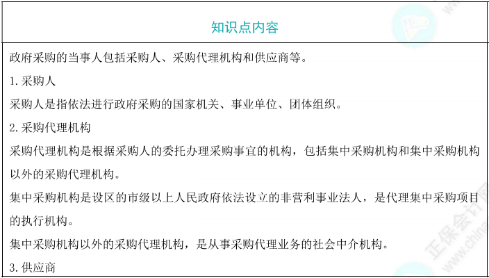 政府采购当事人