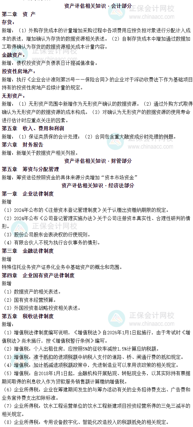 资产评估相关知识 资产评估相关知识