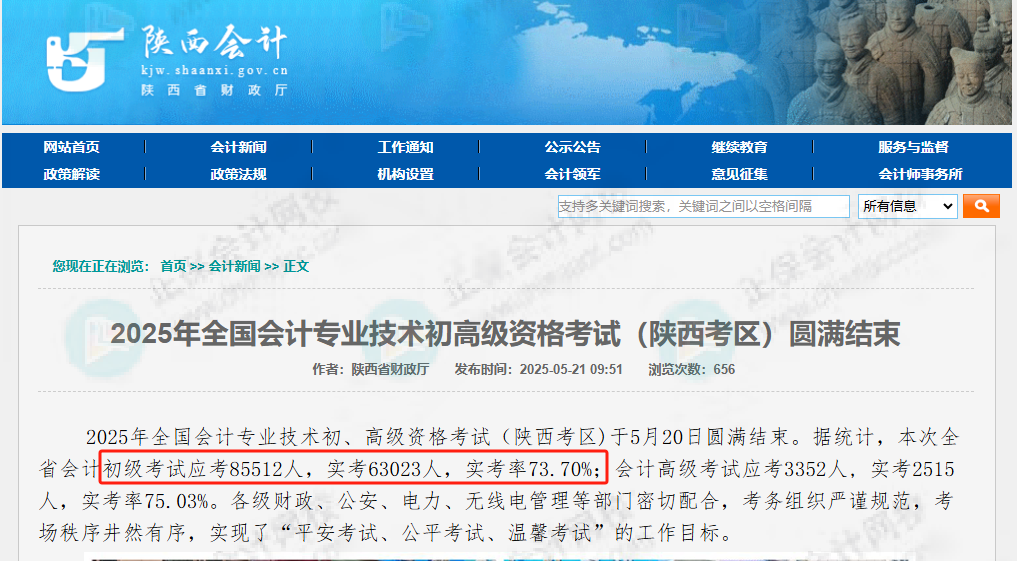 高达41.21%!财政厅公布2025年初级会计考试通过率!2 高达41.21%!财政厅公布2025年初级会计考试通过率!2