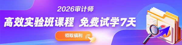 2026审计师7天体验课