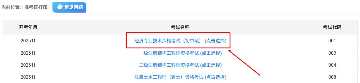 初中级经济师准考证打印 初中级经济师准考证打印
