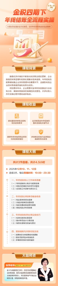 财务人不加班攻略！金税四期年终结账全流程实操