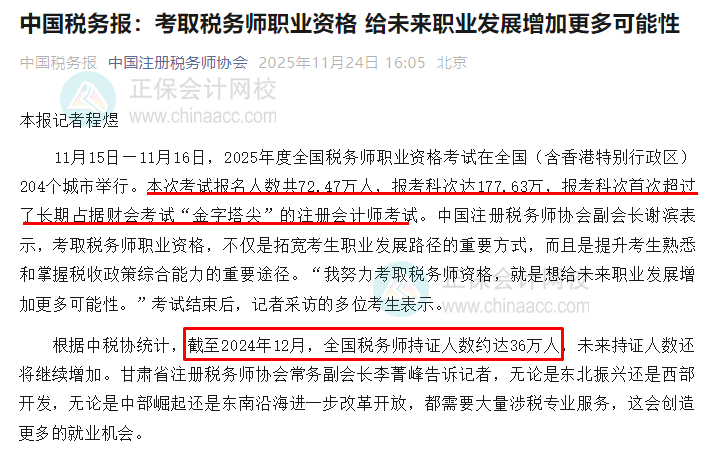 关注!中税协曝光税务师持证人数! 关注!中税协曝光税务师持证人数!