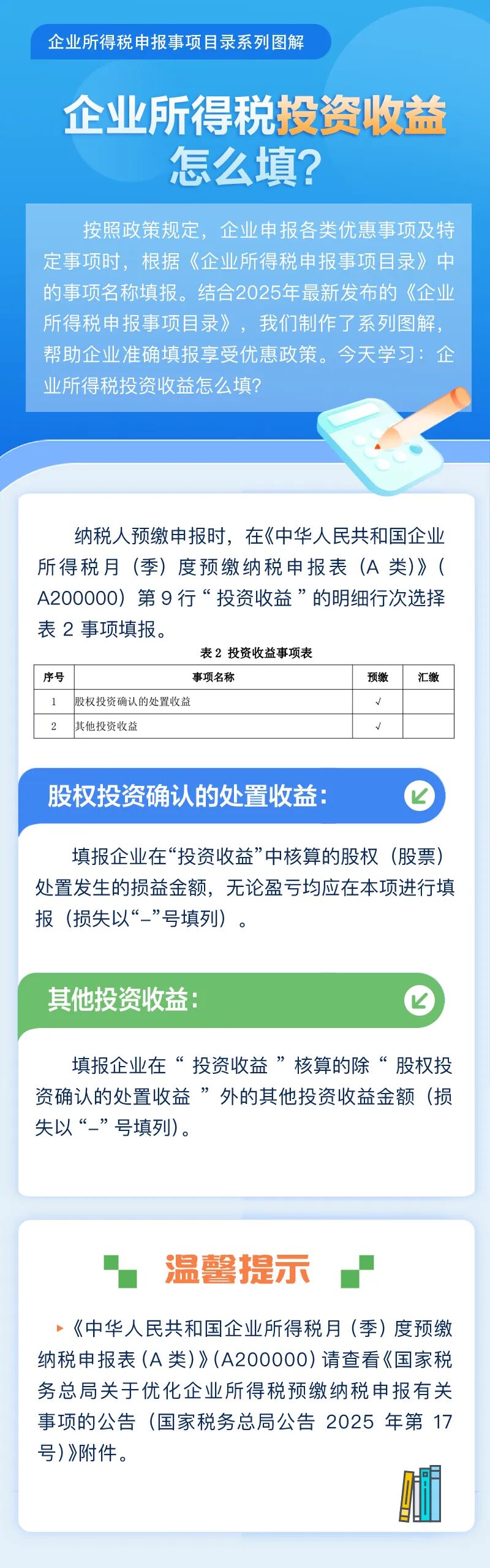 企业所得税投资收益