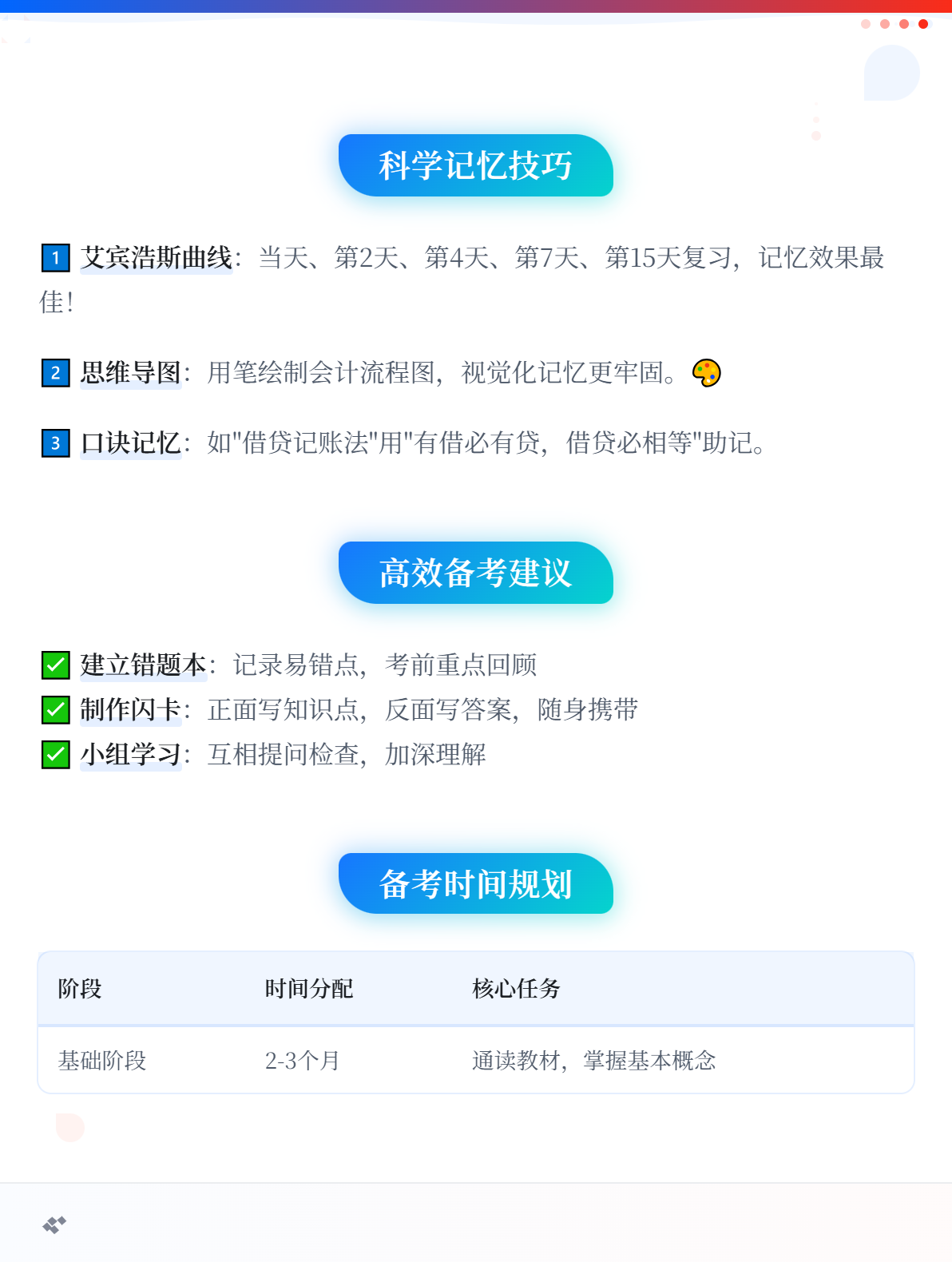 初级会计备考：学了后面忘了前面的怎么办？2