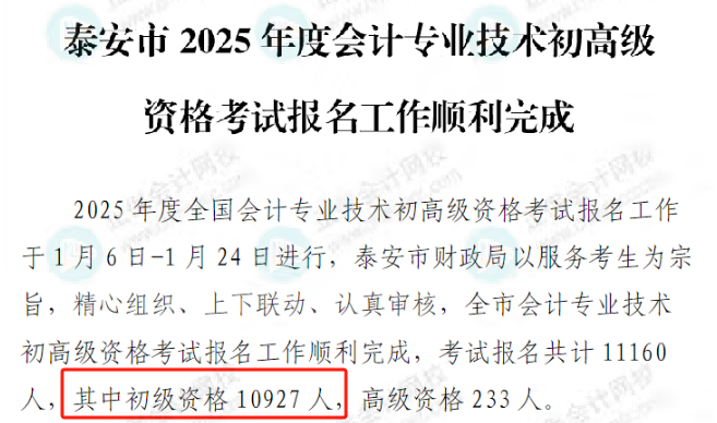 上涨13.52%！2026年初级会计报名人数曝光！有官方正式通知3