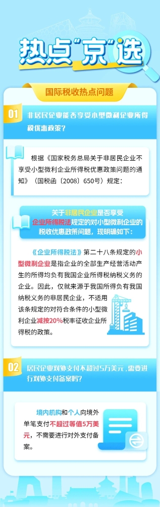 非居民企业能否享受小型微利企业所得税优惠政策？国际税收问题汇总